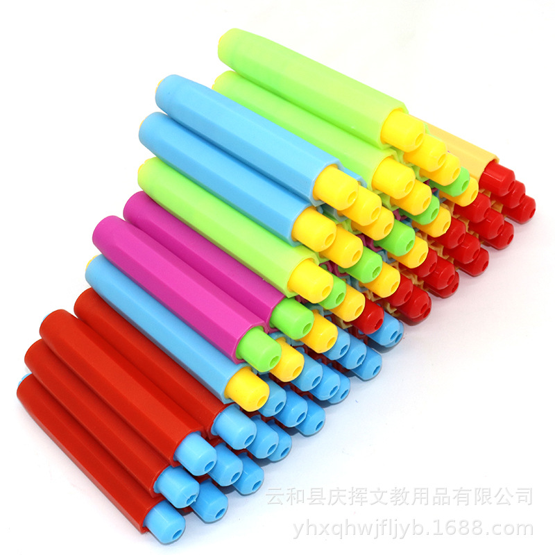 Оптовая продажа пластикового держателя для мелка, набор для обучения, цветной, в наличии