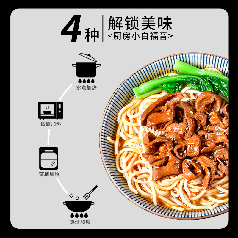 Grain Farmer Noodle Toppings Braised Snacks Catering Commercial Chongqing Small Noodles Rice Noodle Dishes Cooking Packages Pre-Made Dishes Wholesale