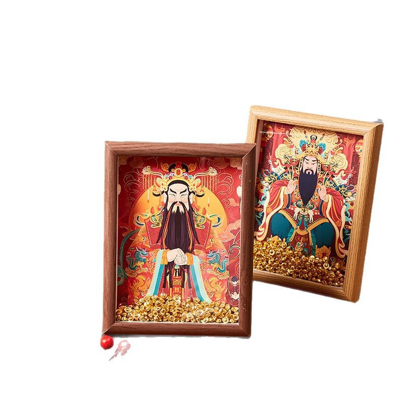 Five Road God of Wealth Painting Year New Hanging Painting Calligraphy and Painting Batch Goods Tianguan Blessing Decoration Traditional Chinese Painting Calligraphy and Painting Living Room Hanging Characters