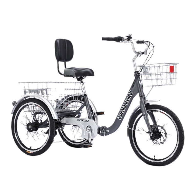 Variable Speed Pedal Human Tricycle for the Elderly Pedal Small Bicycle for Adults Cargo Sportercar for Single Person