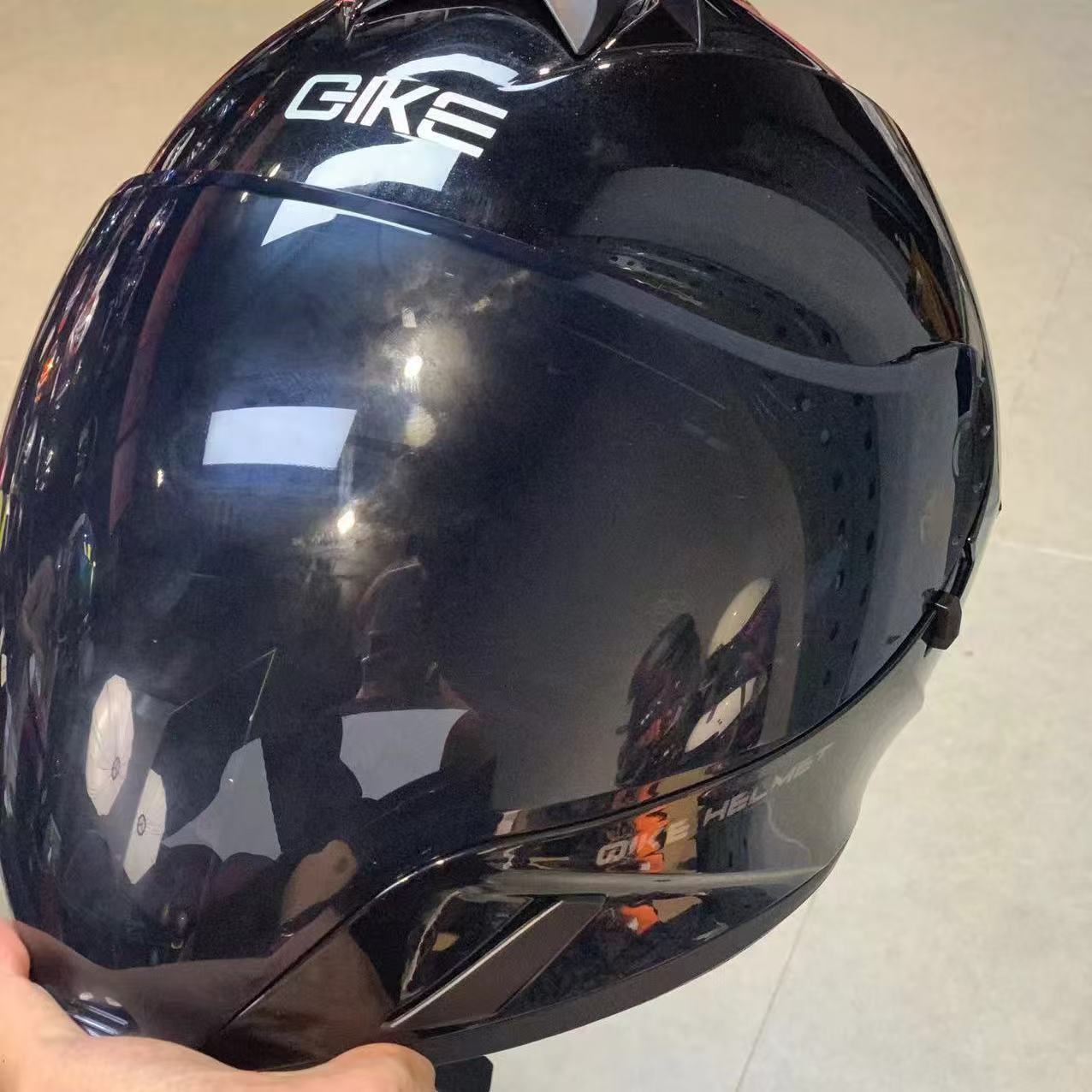 Rike FP02 helmet lens large field of view silver plated aurora red black transparent lens