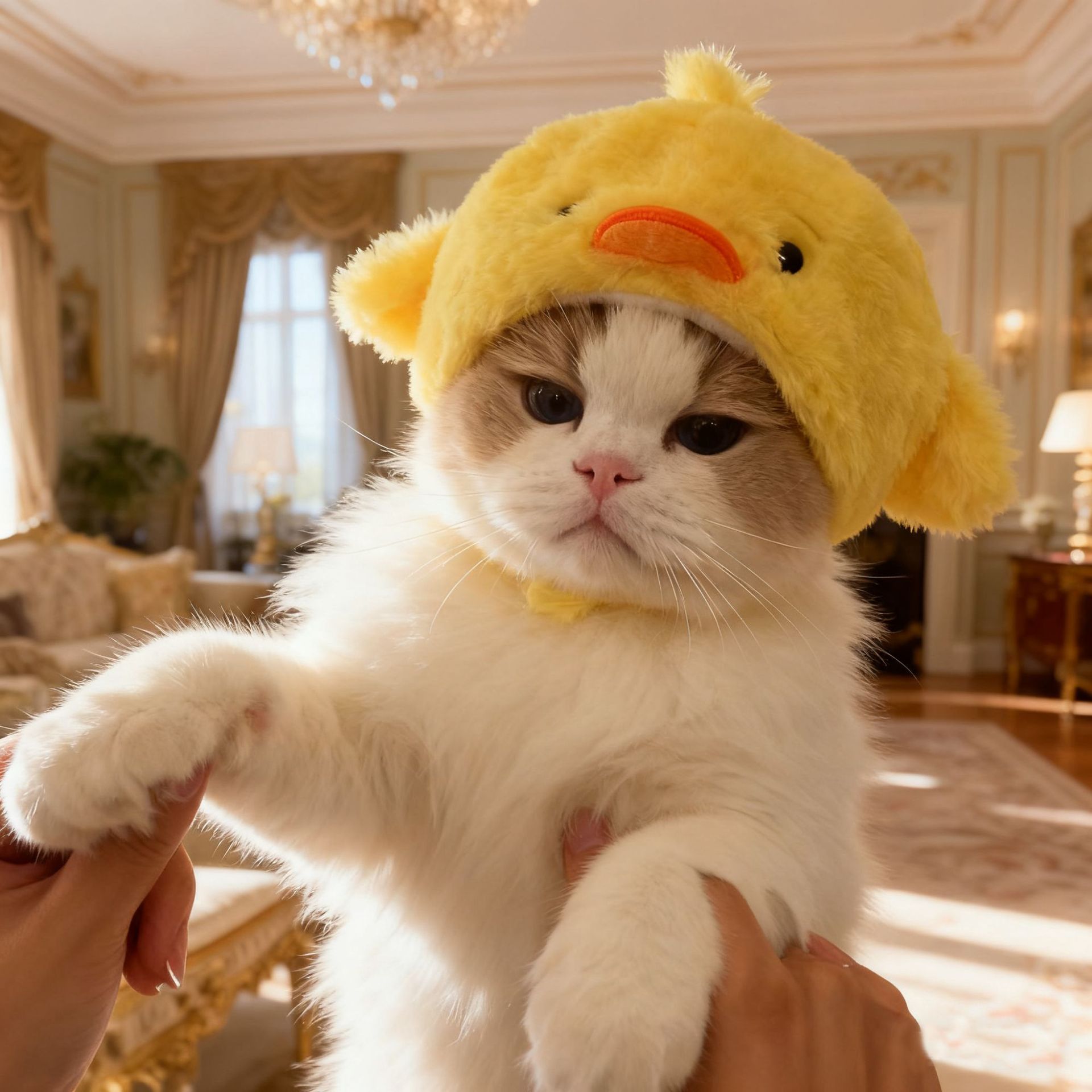 Cross-Border Pet Headgear Cute Cat Small Dog Winter Warm Headgear Headgear Cross-Dressing Hat Chicken Pet Headgear