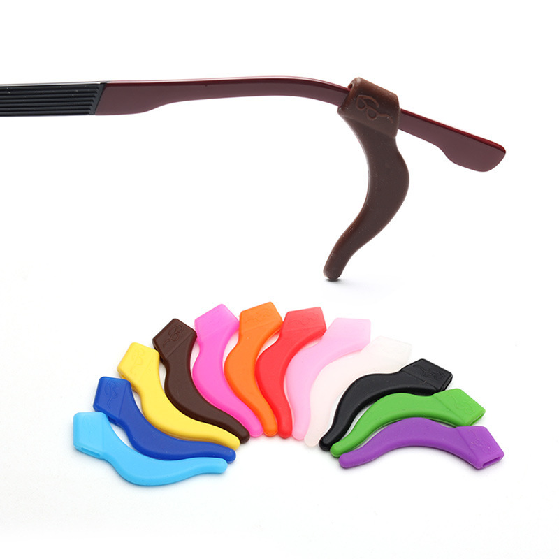 Large Color Silicone Anti-slip Sleeve Ear Hook Ear Pin Ear Hanger Glasses Accessories Fixed Foot Cover Anti-drop Ear Cover