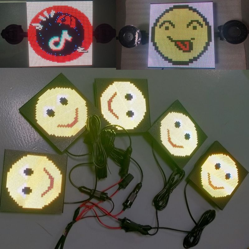 Factory Direct Sales Display Spongebob Screen Expression Douyin Smiley Car Screen Cool