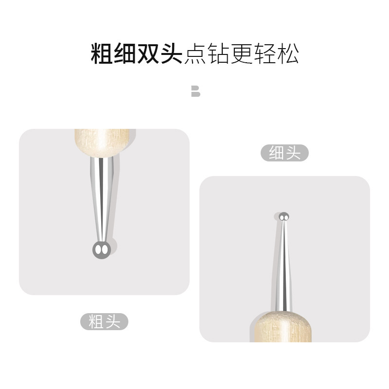 Sketching Waterless Pen 5-Piece Set Model Indentation Pen Art Professional Line Drawing Double-Ended Dotting Pen Drill Pen