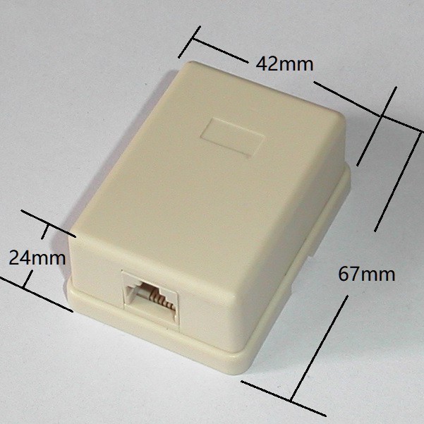 Four-core telephone junction box single-hole junction box double-hole junction box telephone socket telephone connector telephone accessories