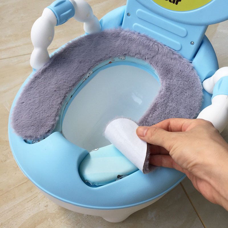 Children's Toilet Cushion Children's Baby Plush Thickened Cold-proof Warm Cover Winter Baby Paste Toilet Cushion Women