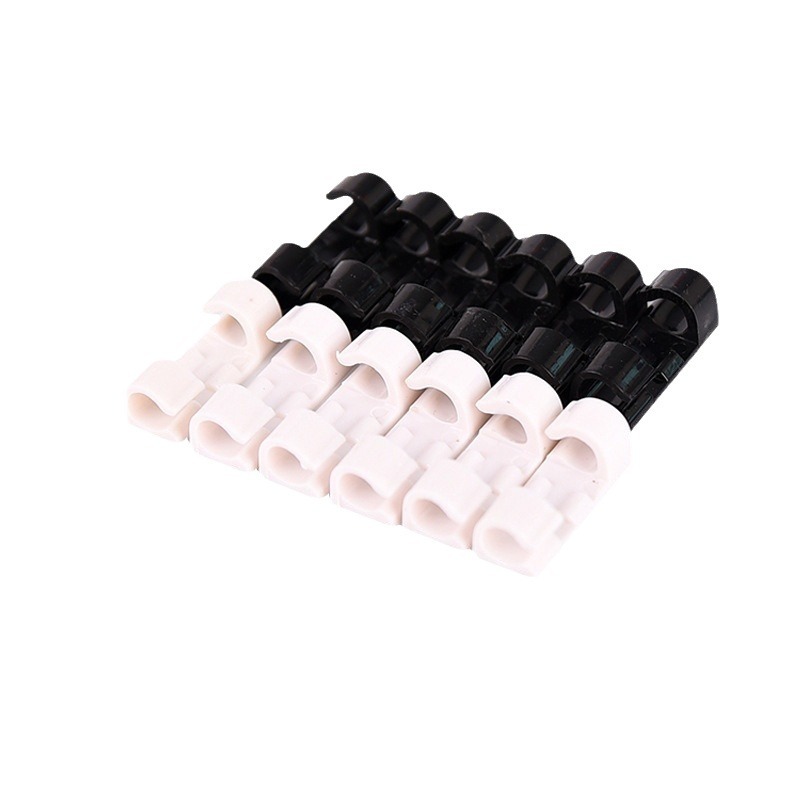 Self-Adhesive Wire Organizer, Wire Clip, Fixed Clip, Network Cable Storage and Organization, Data Cable Fixed Clip, 20 Pieces