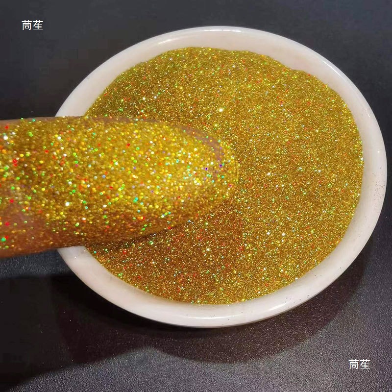 0.1mm Laser Powder Extra Fine Glitter Nail Art Colorful Gold Powder Glue Handmade DIY Material Gradient Printing Glitter Powder