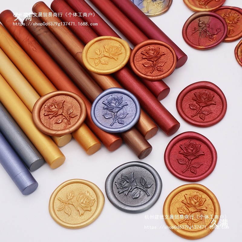 Round Fire Paint Wax Sticks Can Be Used with Fire Paint Guns to Seal Wax Envelopes and Seals. 90 Colors Are Available