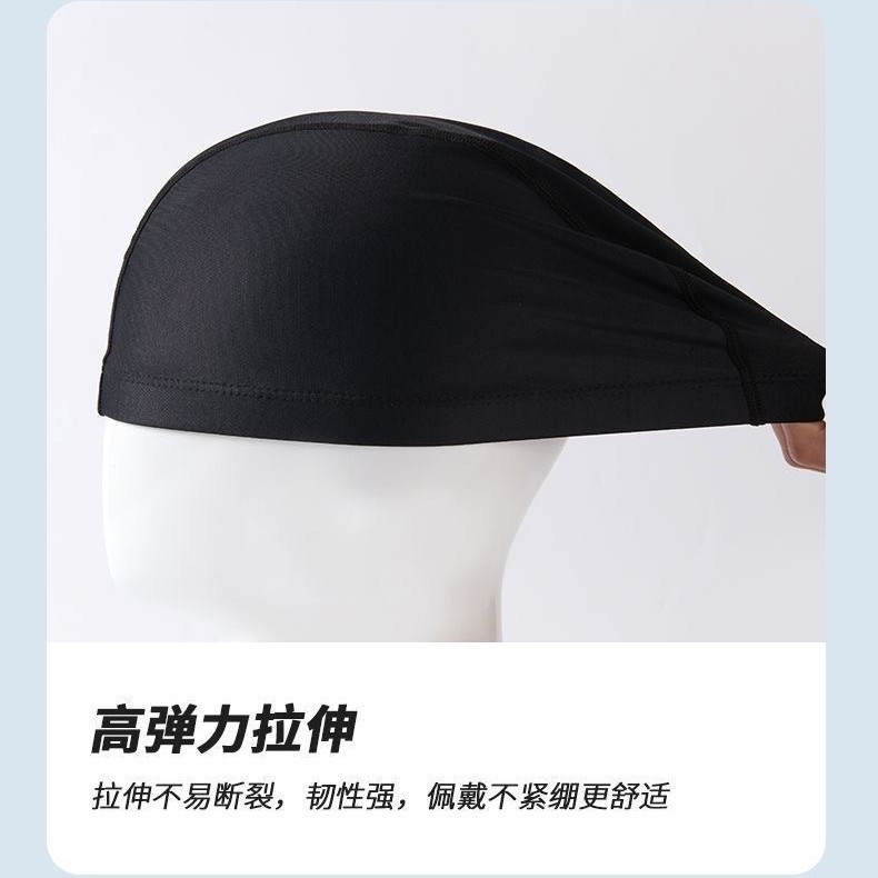 Swimming Cap Nylon Adult Men and Women Non-Stretching Breathable Hot Spring Quick-Drying Swimming Cap Five-Line High Elastic Solid Color Cloth Cap Wholesale