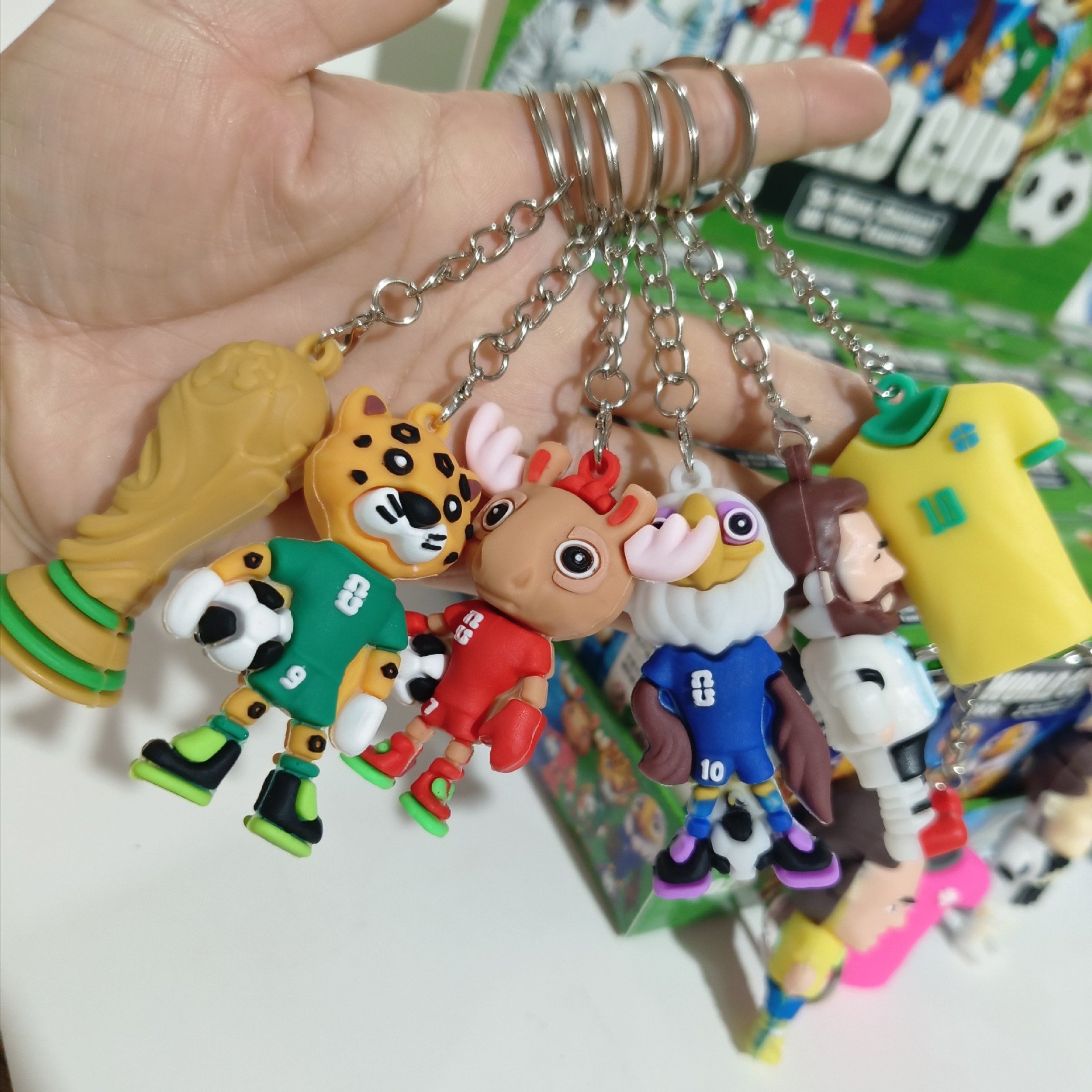 World Cup Doll Blind Box Football World Cup Keychain Toy Star Pendant School Prize Blind Box Gift