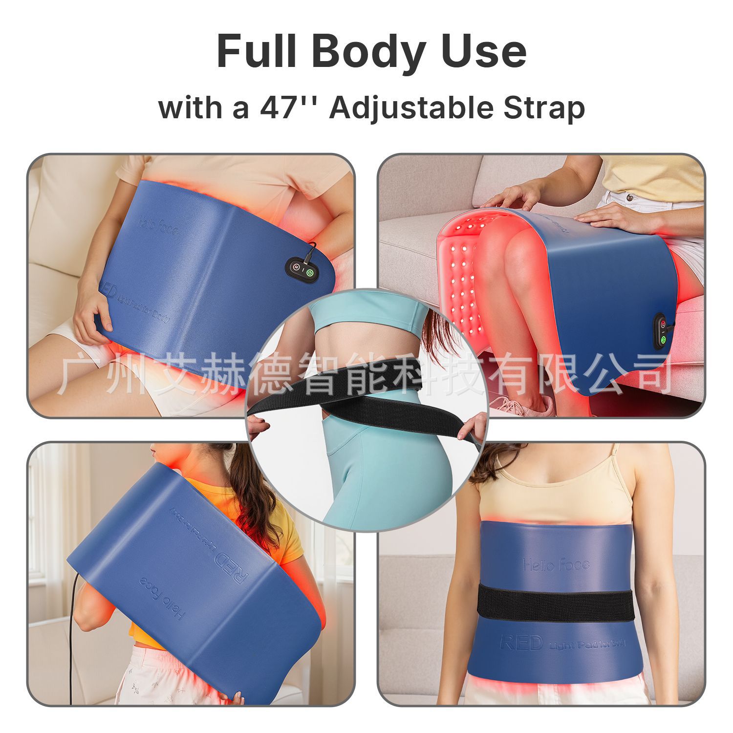 Cross-Border Supply High-Power Red Light Therapy Belt Multifunctional Waist Support Belt Led Near-Infrared 850Nm Heating Belt