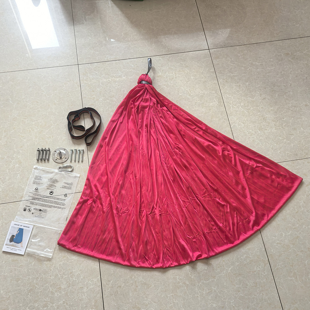 Factory direct in stock stretch children's sensory swing adult indoor hammock with fixed link ring double belt