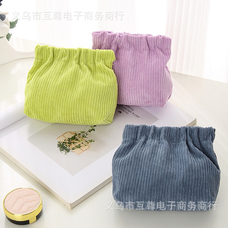 Shrapnel Lipstick Bag Corduroy Cosmetic Bag Jewelry Bag Key Change Miscellaneous Storage Bag Mini Portable Carry-On