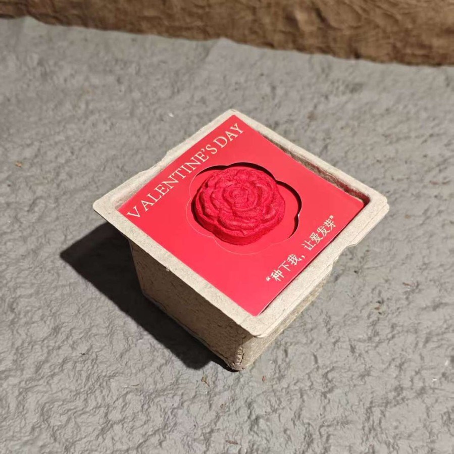 Customized 3D Heart-Shaped Seed Card, Plantable Seed Paper, Romantic Greeting Card, Event Holiday Eco-Friendly Card Gift