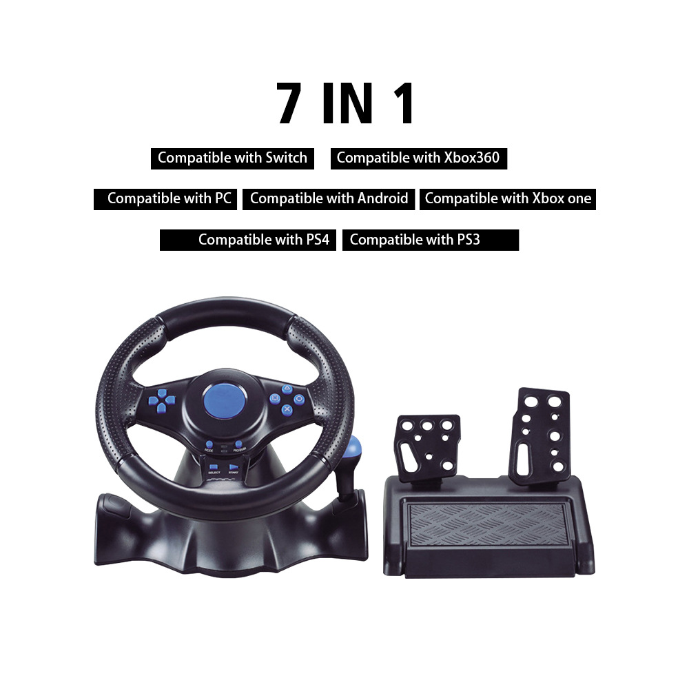 For switch/xbox one/360/PS4/PS2/PS3/PC racing game 7-in -1 steering wheel