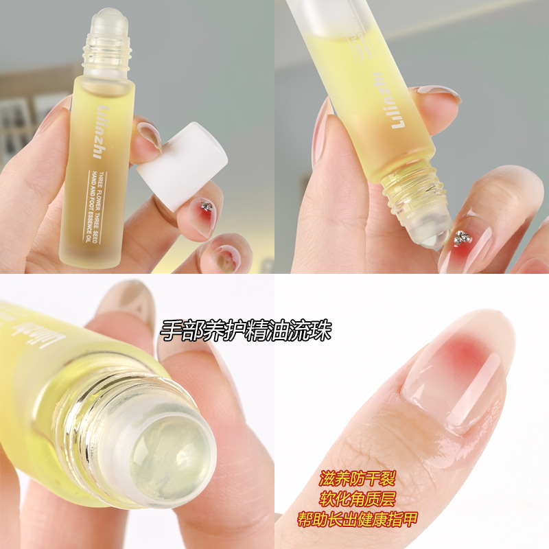 Lilinzhi Sanhua Sanseed Hand and Foot Essence Oil Moisturizing Roll-On Hand and Nail Essence Oil Wholesale Delivery L006