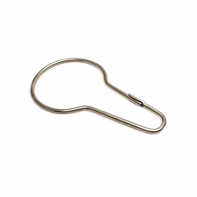 Factory wholesale metal galvanized shower curtain hanging buckle gourd buckle gourd hook curtain hook shower curtain ring accessories hook