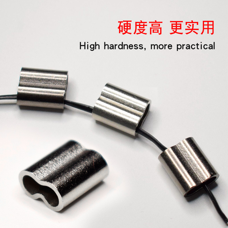 Eight-shaped pipe black double copper pipe steel wire clamp pipe copper pipe fixed stop clamp empty pipe clamp pipe fishing gear