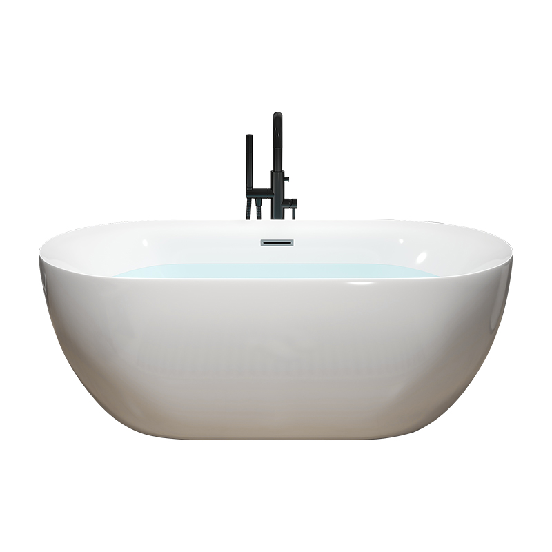 Household Bathtub Acrylic Integrated Oval Vertical Adult Hotel B&B Double-Layer Insulated Bathtub Bathtub