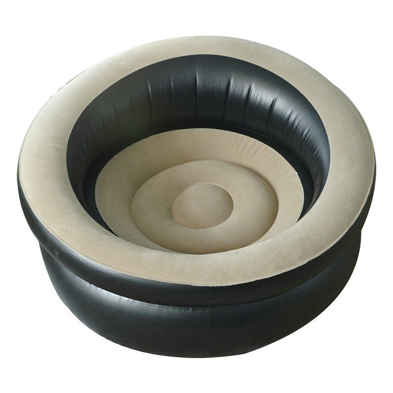 Cross-Border New Inflatable Sofa Single Cylinder Sofa Pvc Flocking Lazy Inflatable Sofa Bird's Nest Sofa Chair