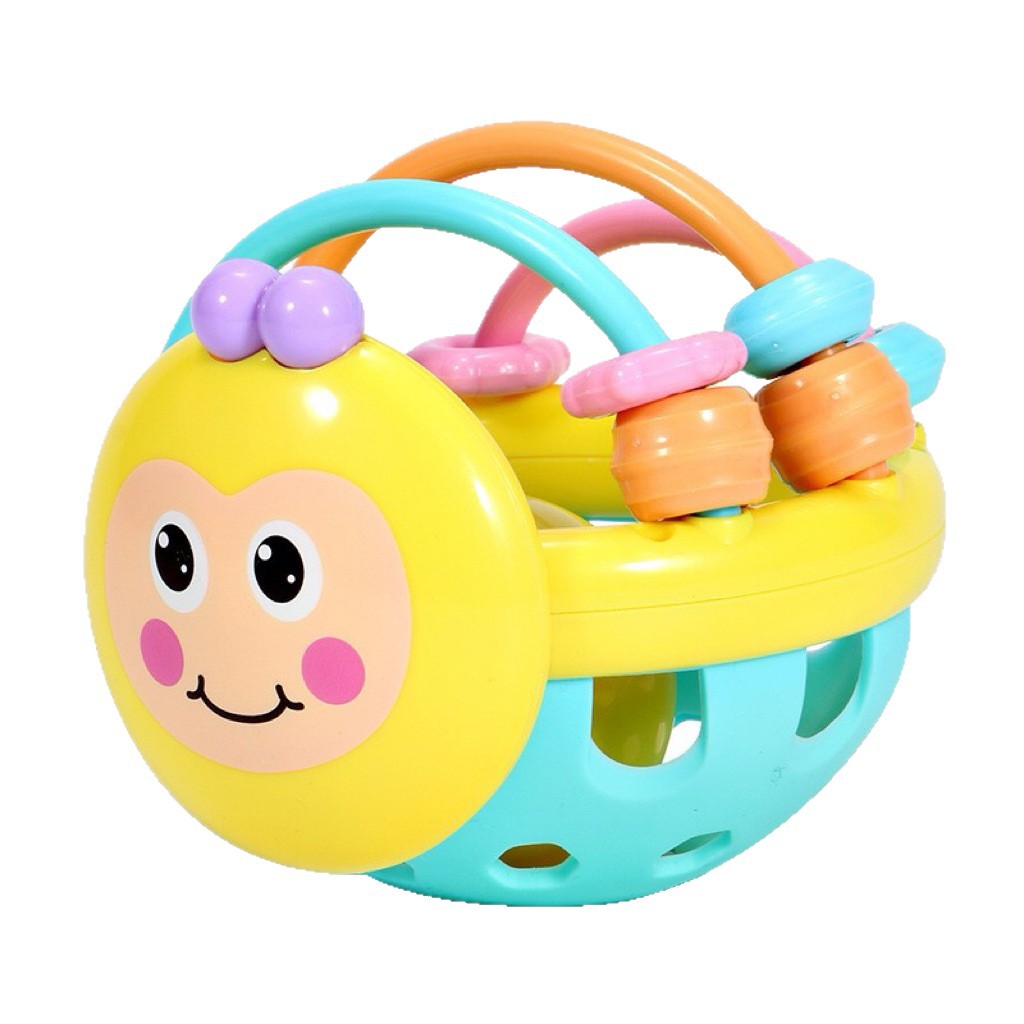 Baby's Hand-Scratch Ball Toy 0-1 Year 6 Months Baby Early Education Puzzle Bee Soft Teeth Gel Hand-Rattle Toy Mother and Child