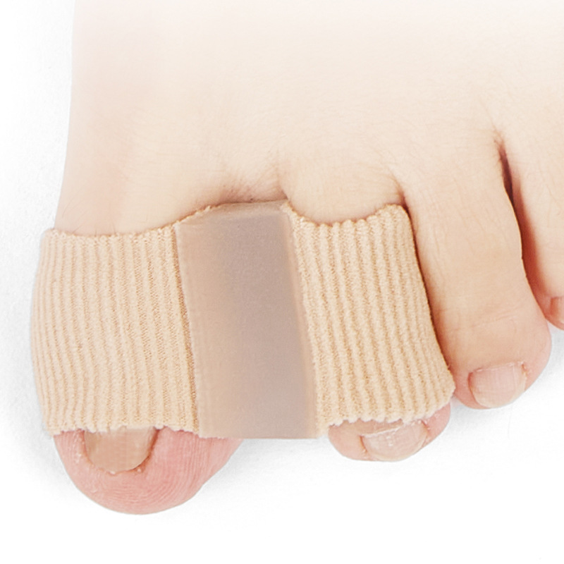 Cross-border new gel fiber toe correction Big Foot thumb valgus toe splitter double hole toe set orthosis nylon