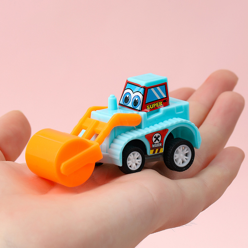 Cartoon stickers assembled Engineering Car children's toys pull-back car car 2-6 years old educational toys kindergarten gift