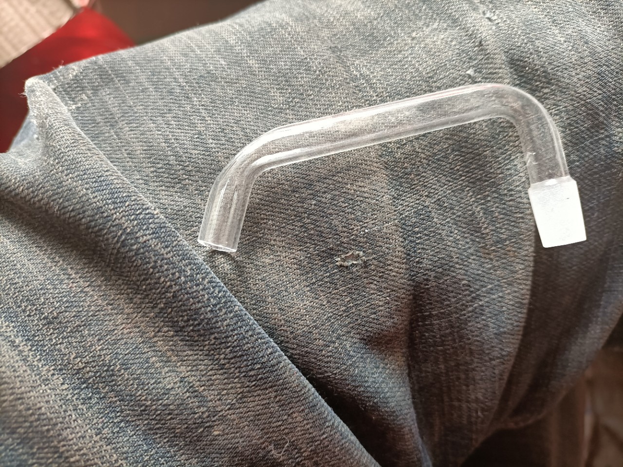 Curved Plate Transparent Glass Elbow Smoking Accessories Cigarette Holder Accessories Glass Tube Foreign Trade Cross-Border Hookah Accessories