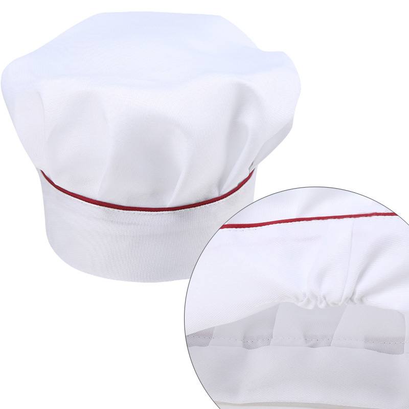 Hotel restaurant wholesale chef hat male and female waiter kitchen food white cloth hat work hat chef clothing hat