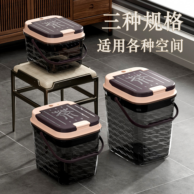 Tea Bucket Tea Dregs Bucket Household small size Tea Bucket Tea Table Waste Water Bucket Tea Tray Drainage Bucket Tea Set Accessories Tea Ceremony Parts