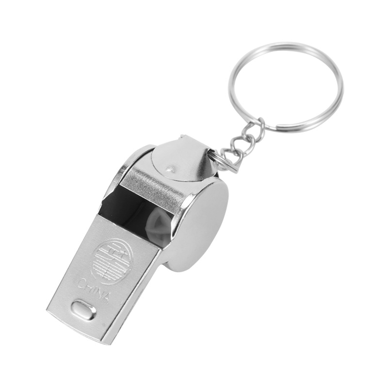 Manufacturer's New Metal Hanging Chain Whistle, Outdoor Survival Loud Volume Whistle, Competition Referee Whistle