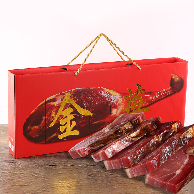 Ветчина Цзиньхуа 2кг 3кг Нарезанная Подарочная Коробка Местные Продукты Праздника Весны Маринованный Свежий Свинина Бекон Подарочная Коробка Опт