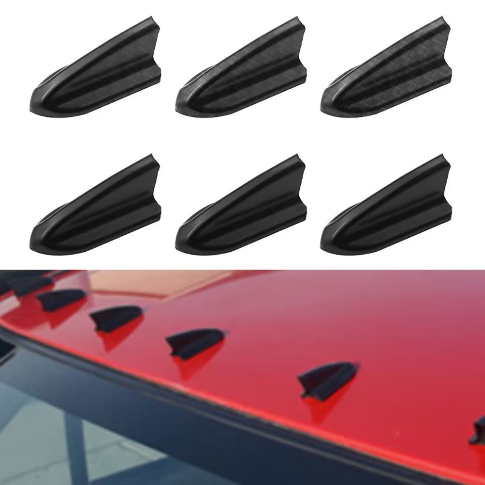 in stock direct sales modification parts body decoration bumper shark fin black carbon fiber air knife tail roof decoration