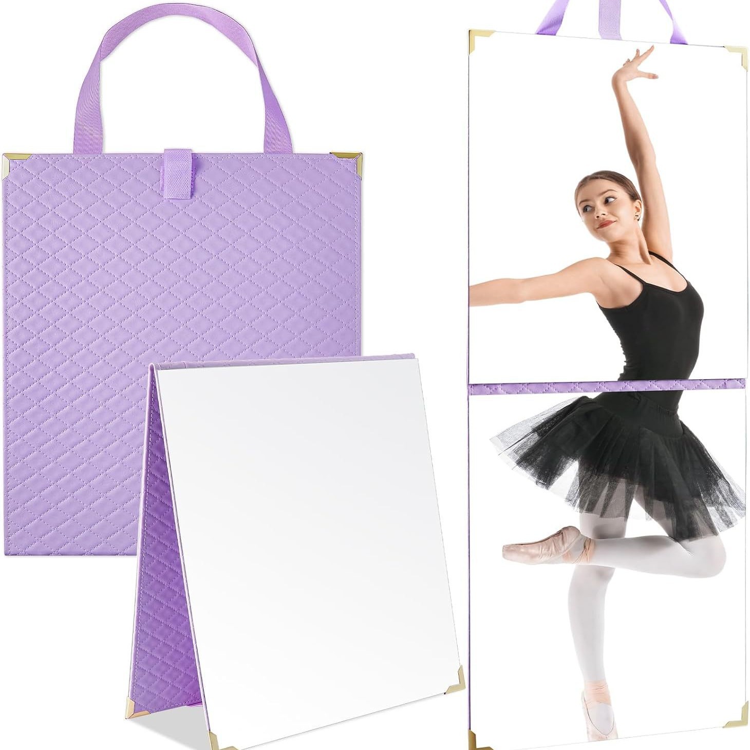 Travel Dance Competition Home Fitness Gift Quilted Black Mirror (Black, 24.61 X 11.22 in)