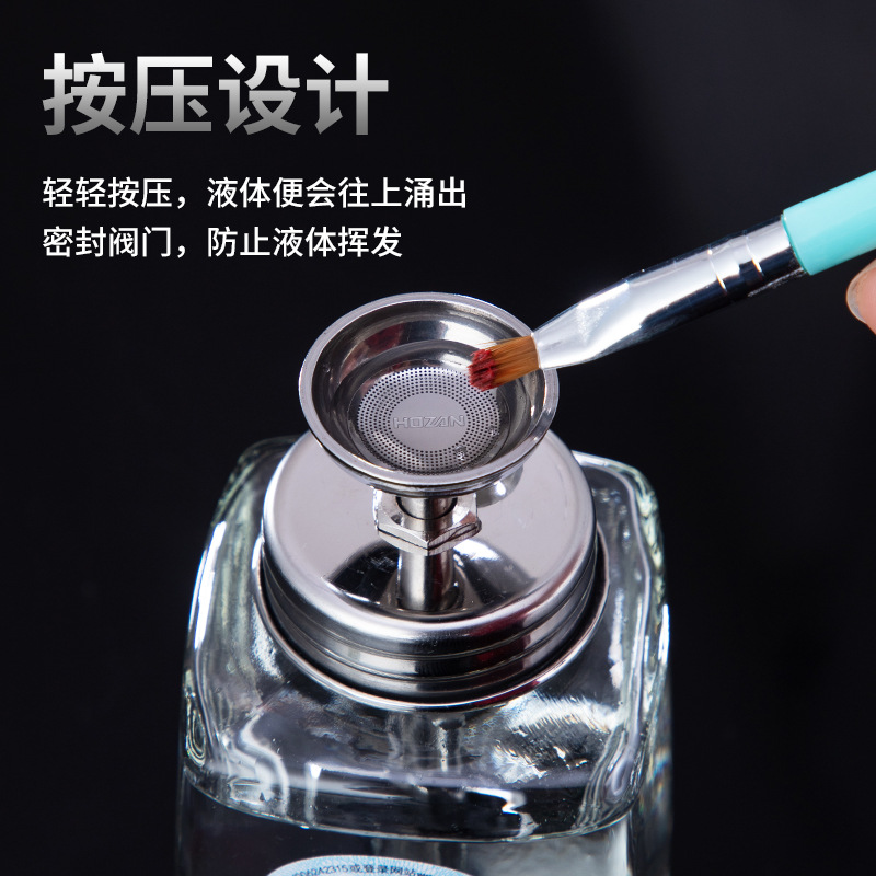 Hot Sale 200ml Press Type Glass Alcohol Bottle Special Bottle for Nail Polish Wash