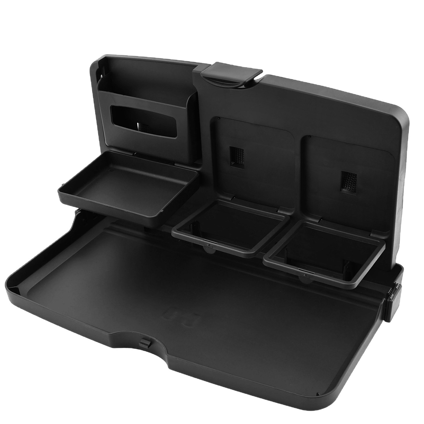 Car Dining Tray Multifunctional Folding Car Table Board Phone Holder + Snack and Drink Storage Organizer Rear Seat Dining Table