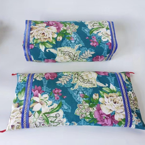 Наволочка из грубого хлопка с красной кнопкой, с гречневой и полынной начинкой, чехол для подушки для шеи