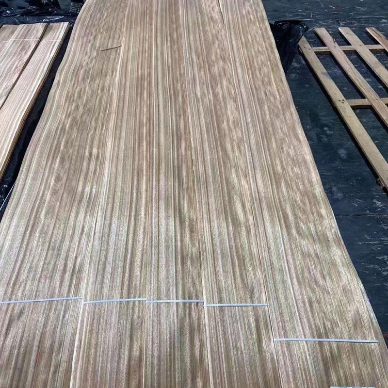 Vertical Striped Ebony Wood Veneer Uv Laminated Board for Wardrobe and Cabinet Doors, Can Be Applied with Non-Woven Fabric on Solid Wood