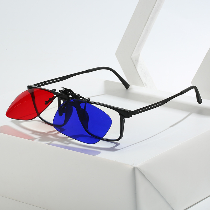 Factory Direct Sales of Red and Blue 3D Glasses Clips, Amblyopia Training Software, Special Red and Blue 3D Clips for Hyperplasia and Strabismus Correction