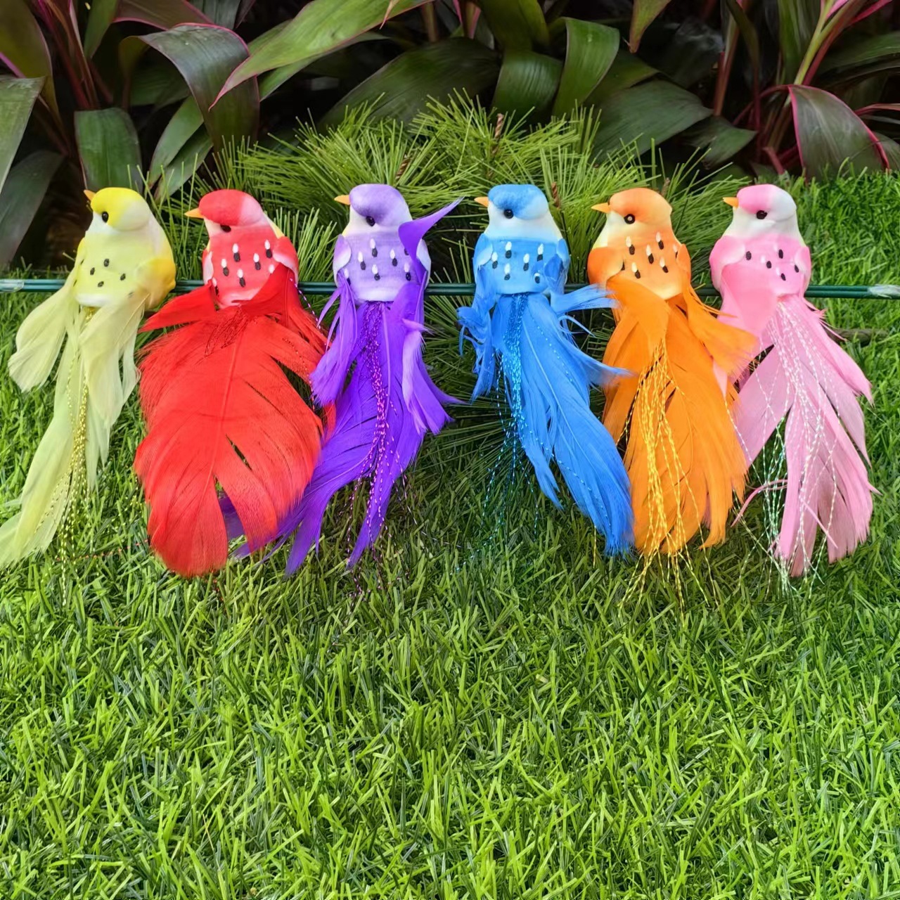 [Feather Bird Artificial Multi-Style] Garden Courtyard Decoration Ornaments Garden Kindergarten Cute Layout Props