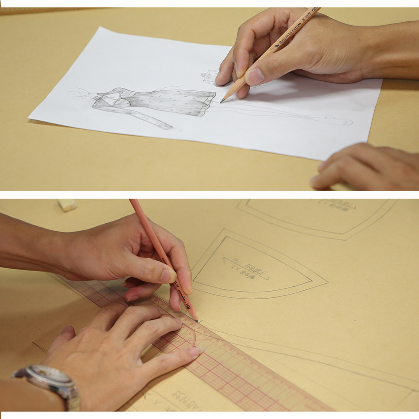 Cross-Border Foreign Trade Women's Clothing Wholesale Woven Small Batch Processing Dress Shirt Suit Pattern Making Packaging Material Production