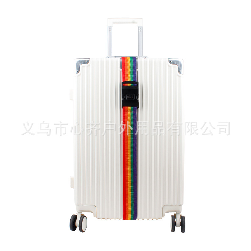Factory direct one-word password packing belt luggage strap suitcase binding belt reinforced belt safety belt in stock