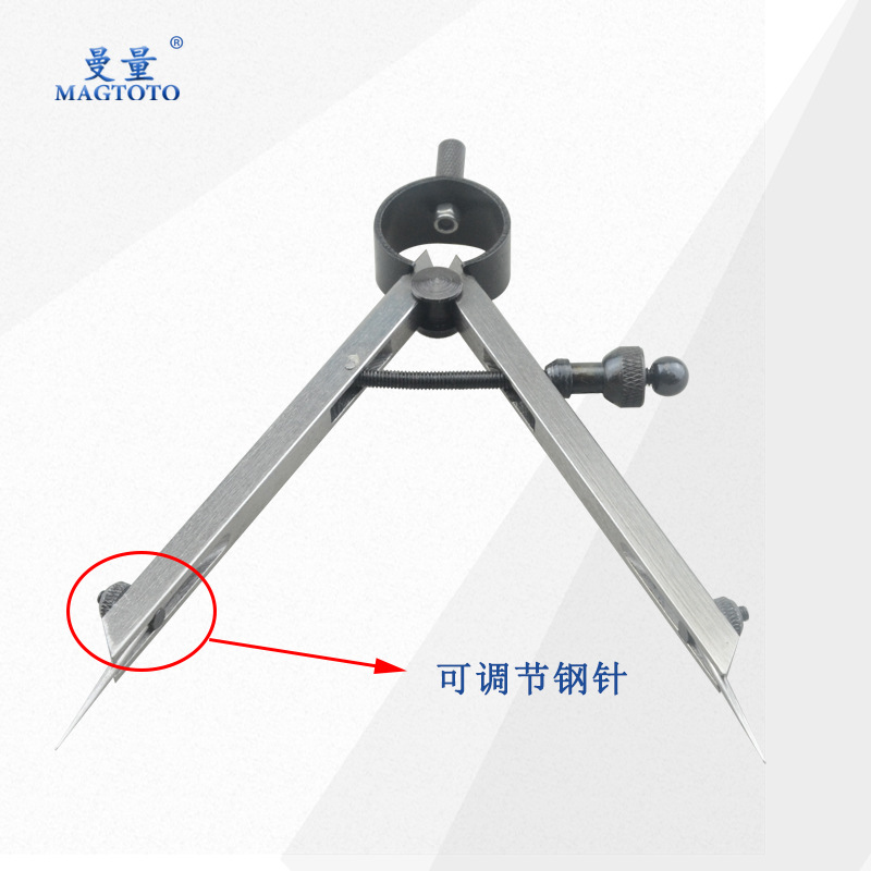 Magtoto Manweight Marking Rule Square Leg Spring with Needle Marking Rule Spring Card Rule Adjustable Steel Plate Marker