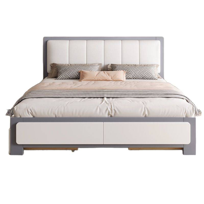 Solid Wood Bed 1.8X 2m Double Bed 1.5m Home Small Apartment Rental Homestay Soft Package 1.2m Single Bed Frame