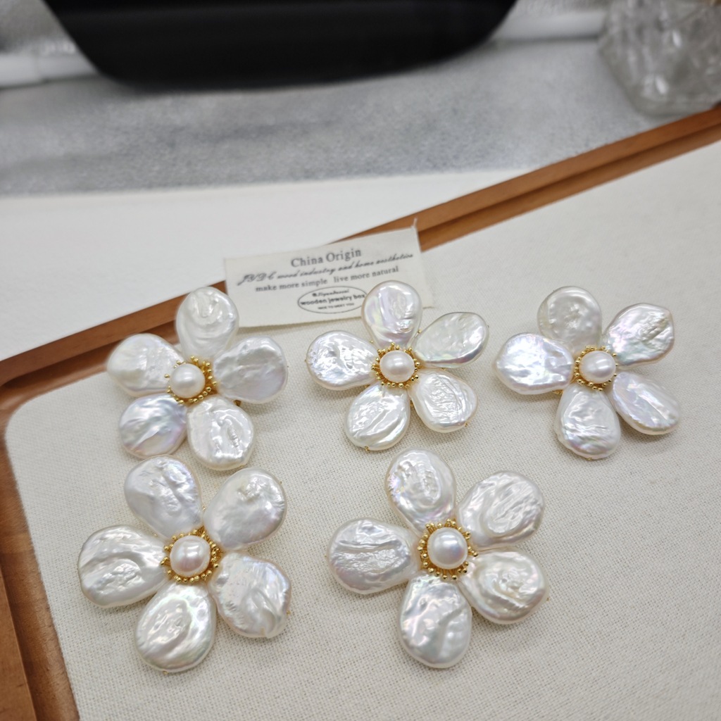 S925 серебряная игла роскошная натуральная жемчужина ручная работа кнопка барокко цветок пять лепестков повседневная кнопка жемчужная брошка