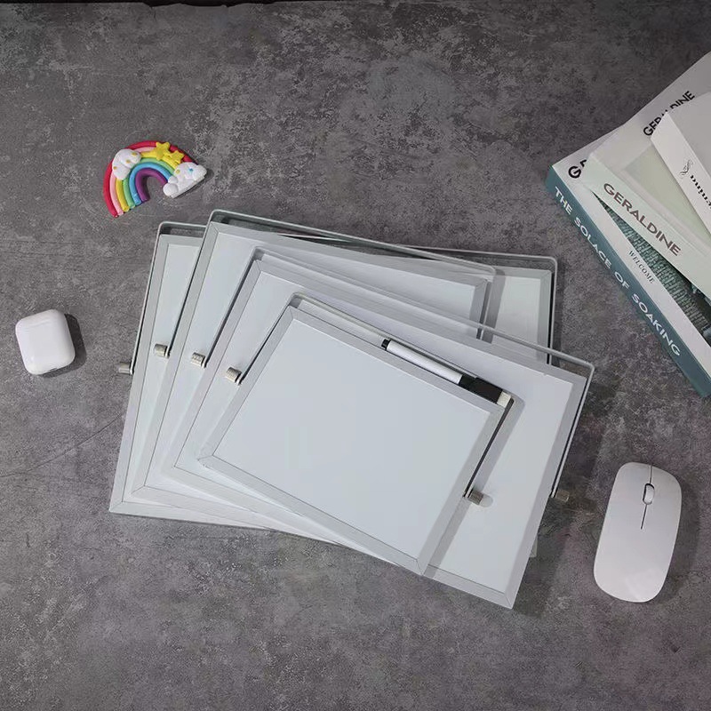 Cross-Border Office aluminum alloy frame whiteboard double-sided folding desktop noteboard erasable writing bracket magnetic writing board