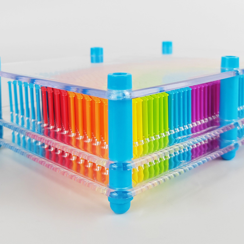 Cross-border best selling semicircle rainbow creative three-dimensional changeable needle picture trembles with children's creative educational toys