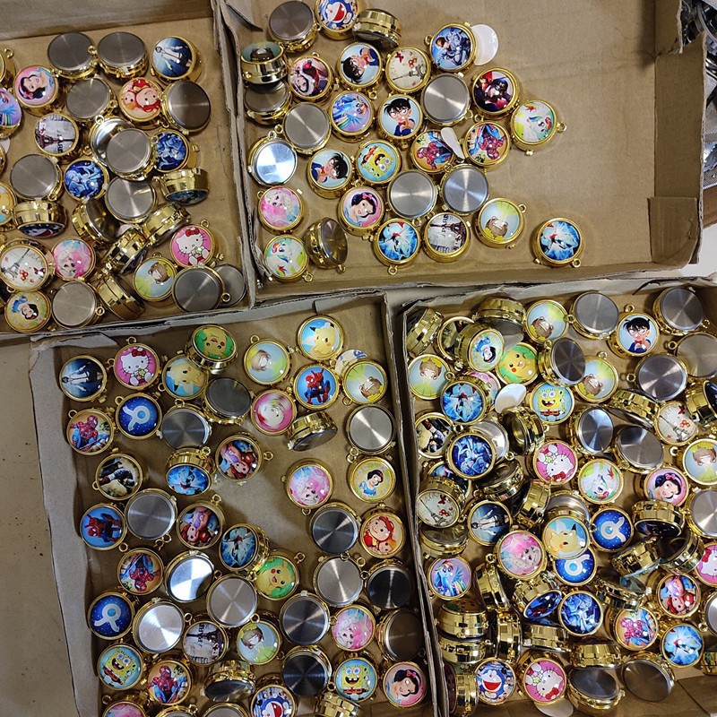 Hot Selling Cartoon Rotating Pocket Watch Necklace Watch Children's Pocket Watch Zodiac Gyro Rotating Watch